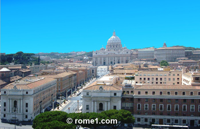 Vue panoramique sur Rome